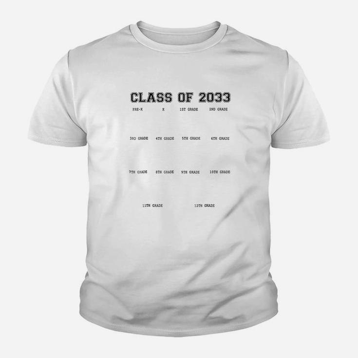 Class Of 2033 Grow With Me With Space For Handprints Youth T-shirt