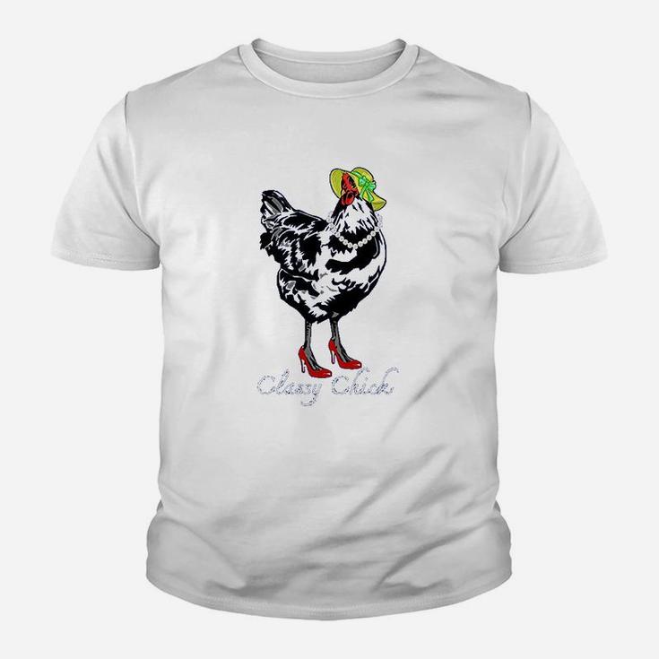 Classy Chick Chicken Hen Farm Youth T-shirt