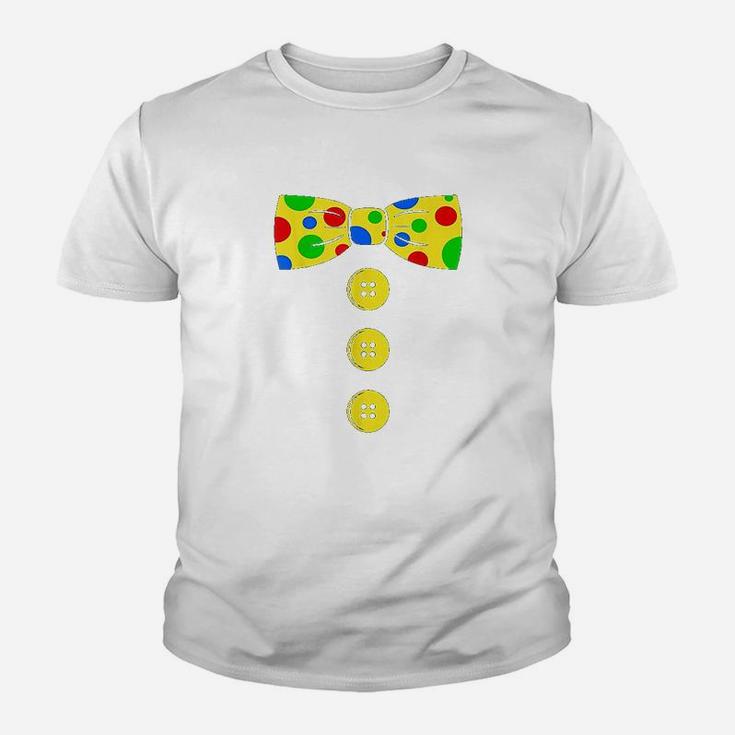 Clown Big Bow Tie Funny Tacky Clown Outfit Youth T-shirt