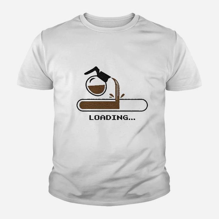Coffee Loading Funny Coffee Computer Loading Screen Youth T-shirt