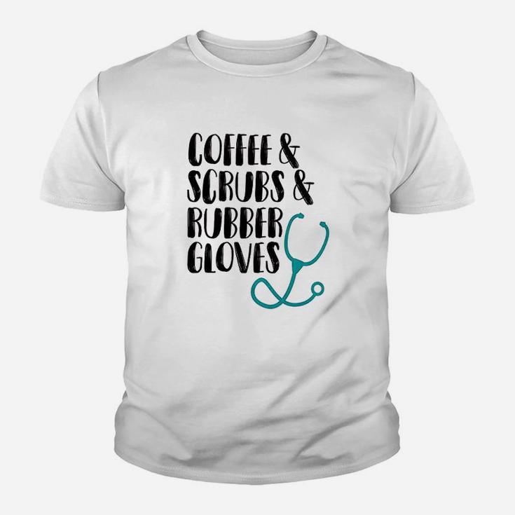 Coffee Scru And Rubber Gloves Nurse Youth T-shirt