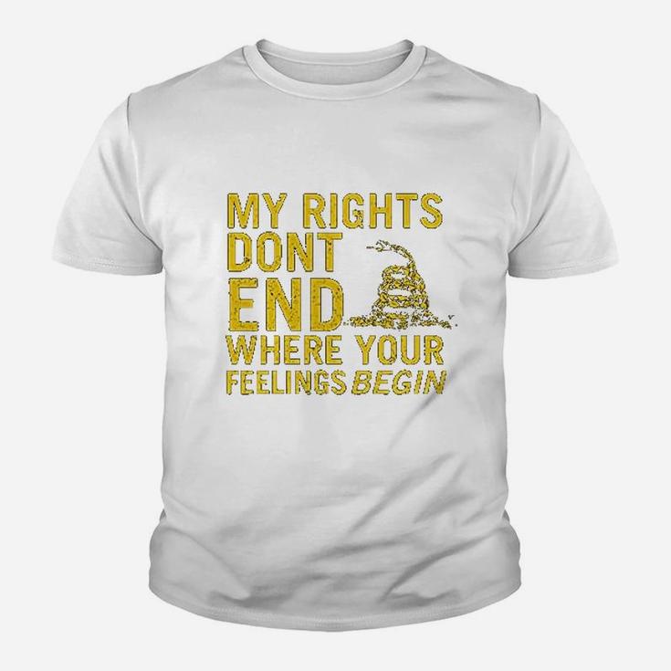 Company Rights Dont End Where Feelings Begin 2Nd Amendment Youth T-shirt