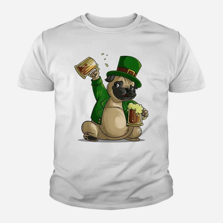 Cool Irish Leprechaun Pug St Patrick's Day Shirt Funny Gift Youth T-shirt