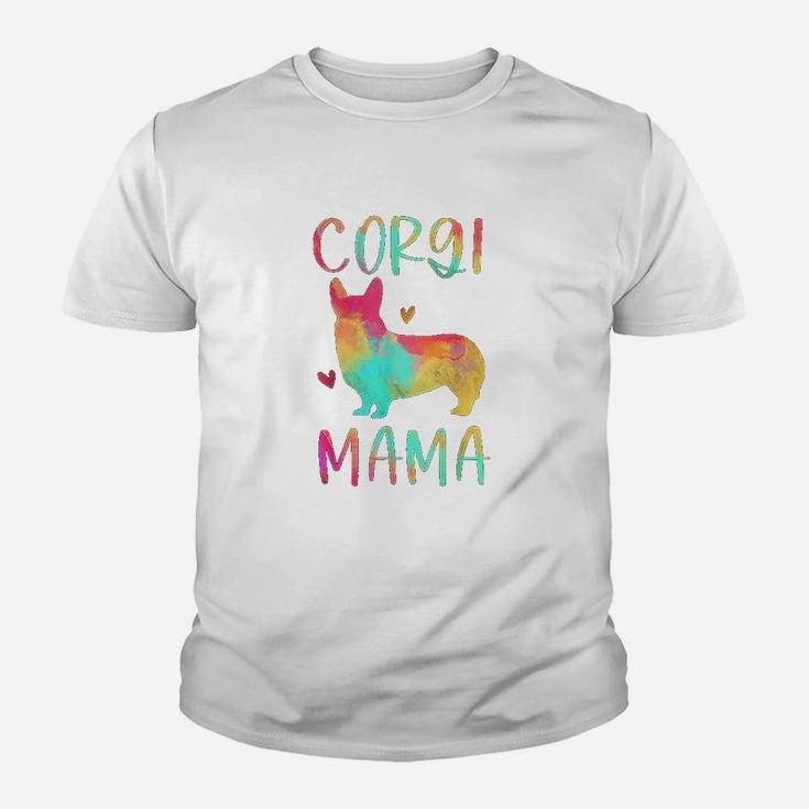 Corgi Mama Colorful Welsh Corgi Gifts Dog Mom Youth T-shirt