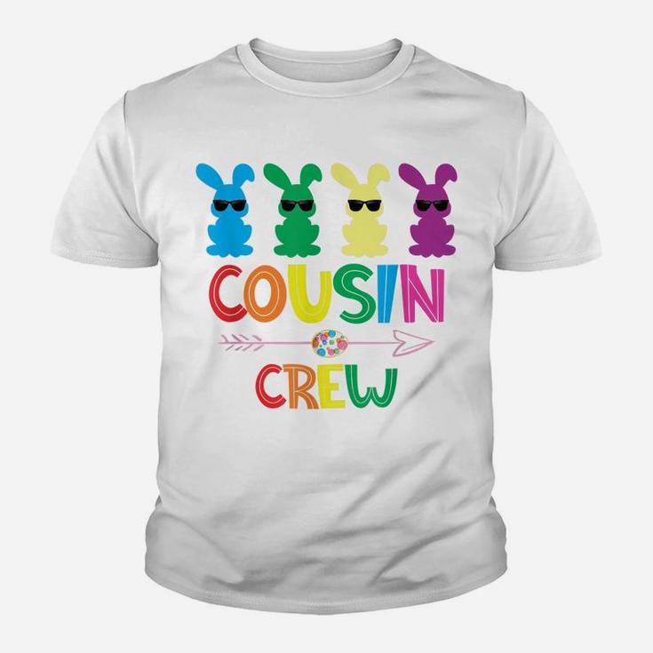 Cousin Crew Cute Bunny Rabbit Matching Easter Day Party Youth T-shirt