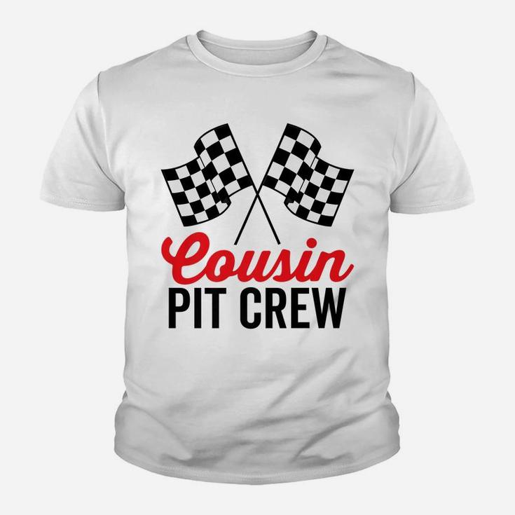 Cousin Pit Crew For Racing Family Party Funny Team Costume Youth T-shirt