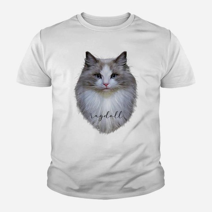 Cute Cat Art Feline Lovers Kitten Adorable Kitty Cat Novelty Youth T-shirt