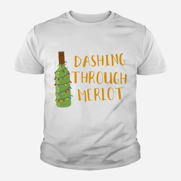 Dashing Through Merlot Funny Wine Drinking Youth T-shirt