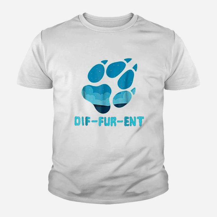 Dif Fur Ent Wolf Dog Paw Youth T-shirt