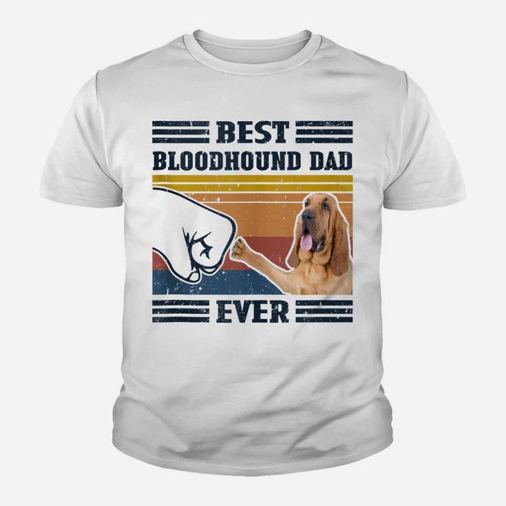 Dog Vintage Best Bloodhound Dad Ever Father's Day Youth T-shirt
