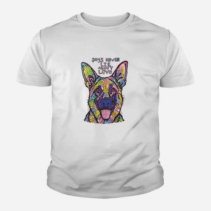 Dogs Never Lie About Love German Shepherd Youth T-shirt