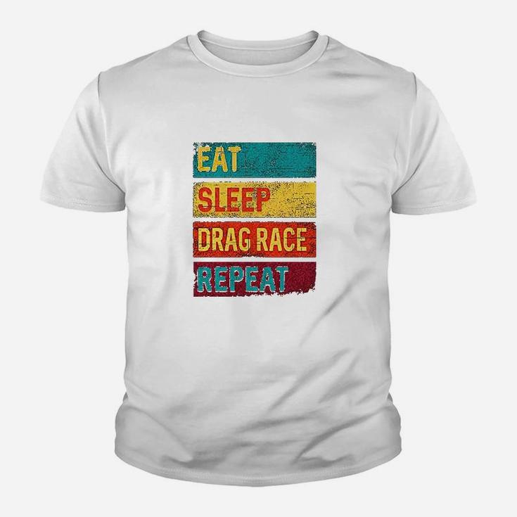 Drag Racing Eat Sleep Drag Race Repeat Youth T-shirt