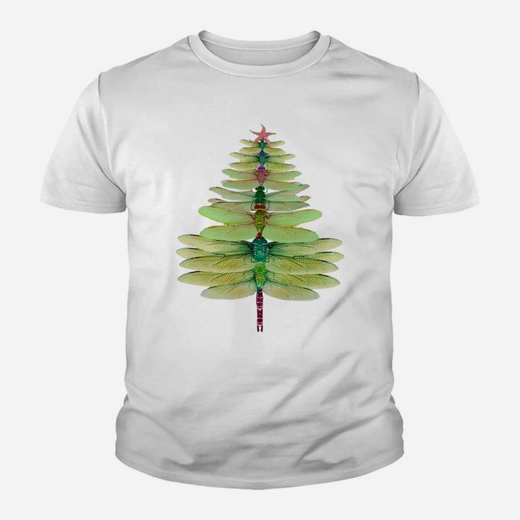 Dragonfly Christmas Tree Funny Dragonfly Lovers Xmas Sweatshirt Youth T-shirt