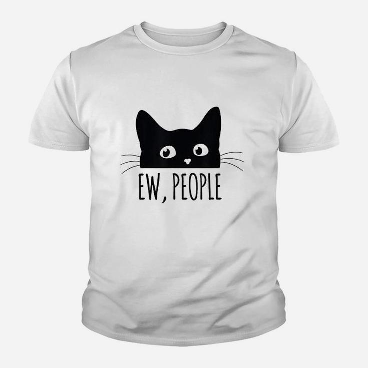 Ew People Introvert Cat Lover Funny Crazy Cat Lady Youth T-shirt