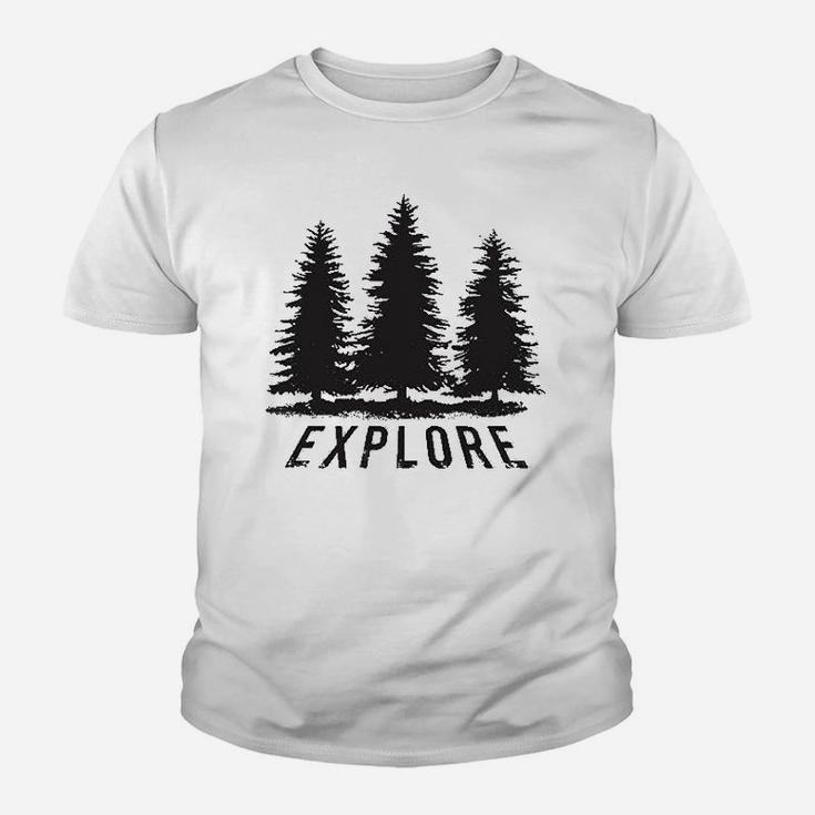 Explore Pine Trees Outdoor Adventure Cool Youth T-shirt