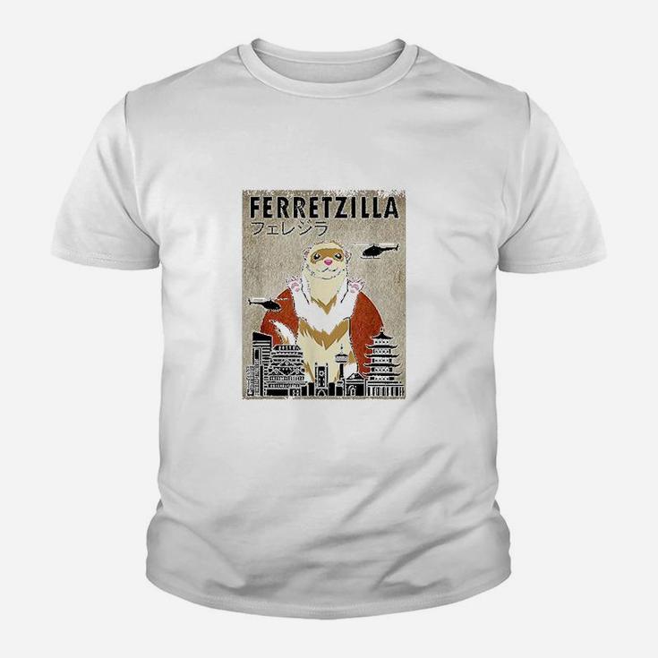 Ferretzilla Vintage Funny Ferret Youth T-shirt