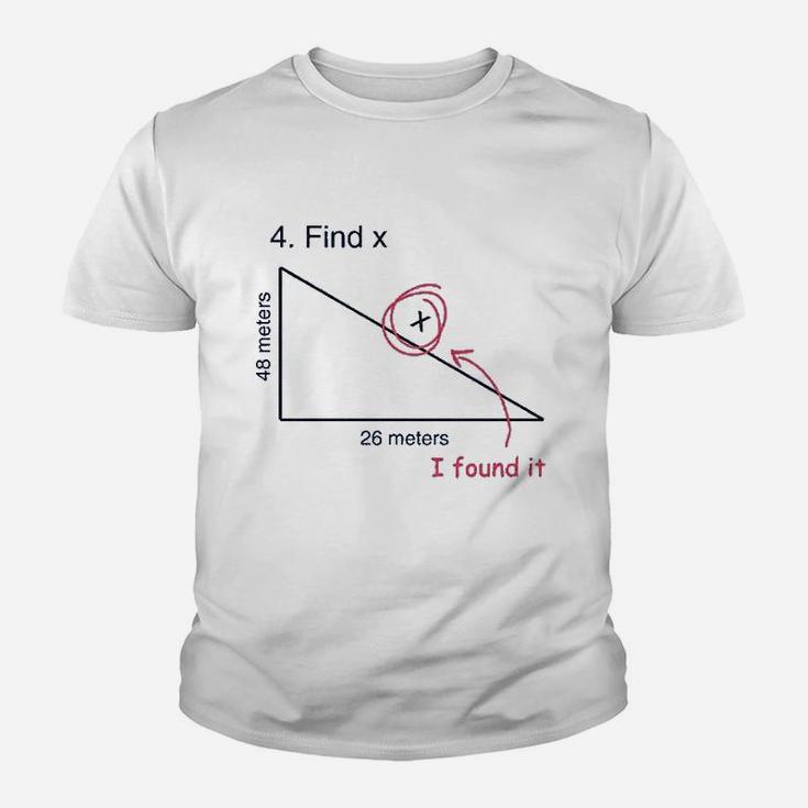 Find X Funny Saying Math Teacher Youth T-shirt