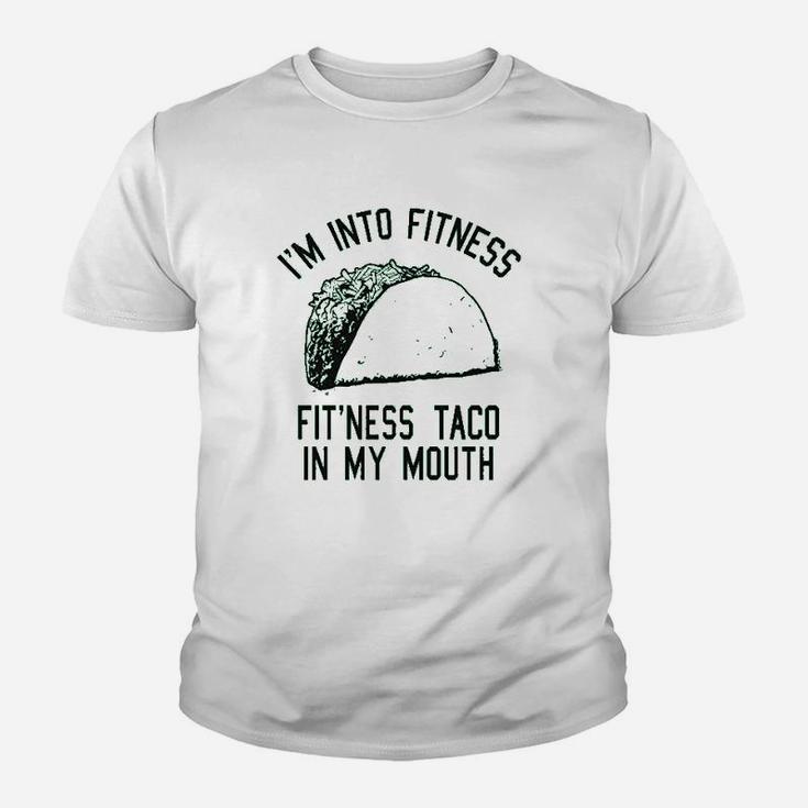 Fitness Taco Funny Gym Cool Humor Graphic Muscle Youth T-shirt