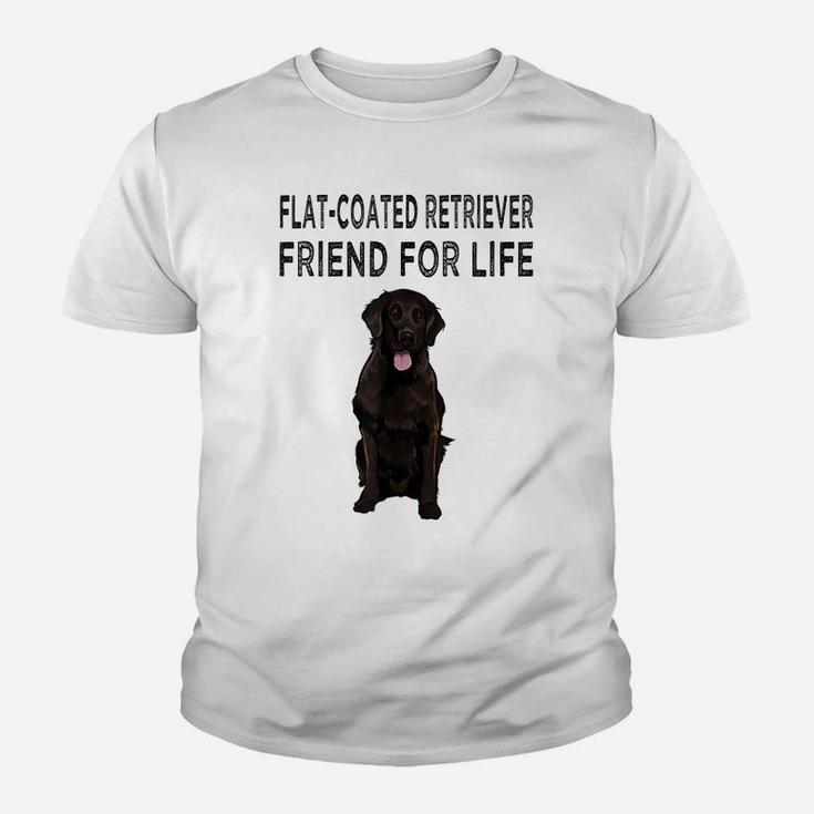 Flat-Coated Retriever Friend For Life Dog Friendship Youth T-shirt
