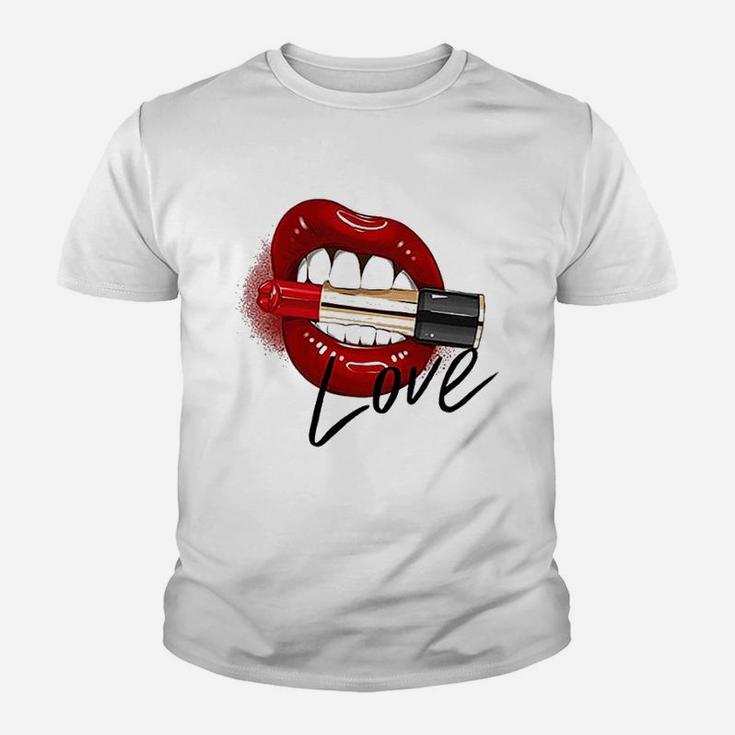Franterd Lips And Lipstick Youth T-shirt