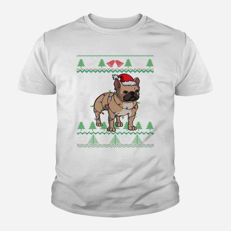 Frenchie Santa Claus | Cute French Bulldog Ugly Christmas Sweatshirt Youth T-shirt