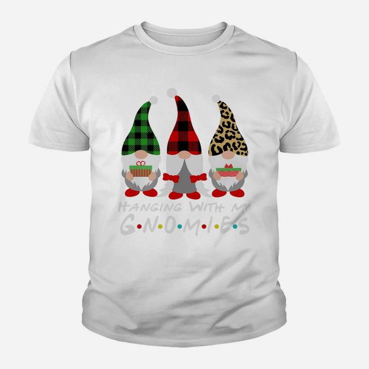 Friends Gnomes Christmas Hanging With My Gnomies Leopard Sweatshirt Youth T-shirt