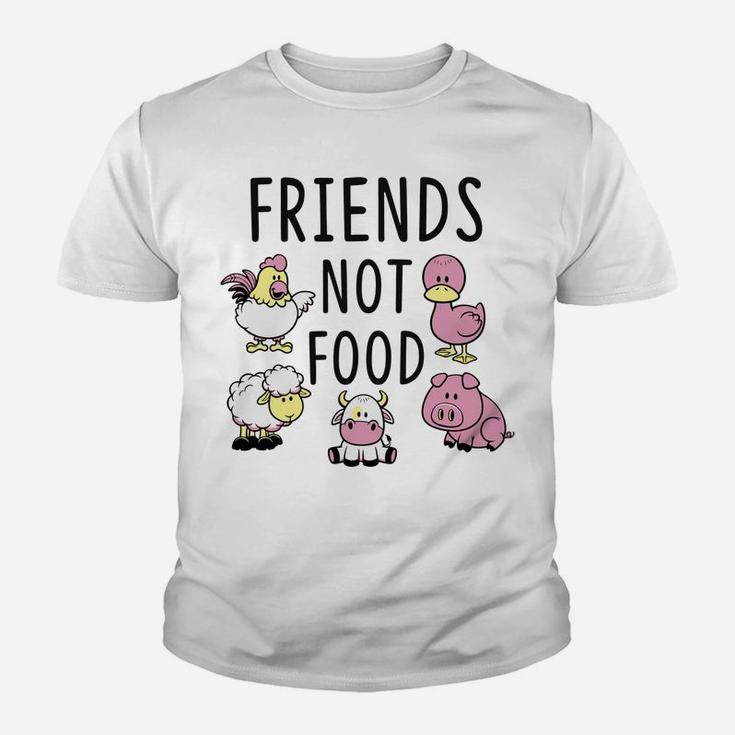 Friends Not Food Cute Vegan Christmas Gift Youth T-shirt