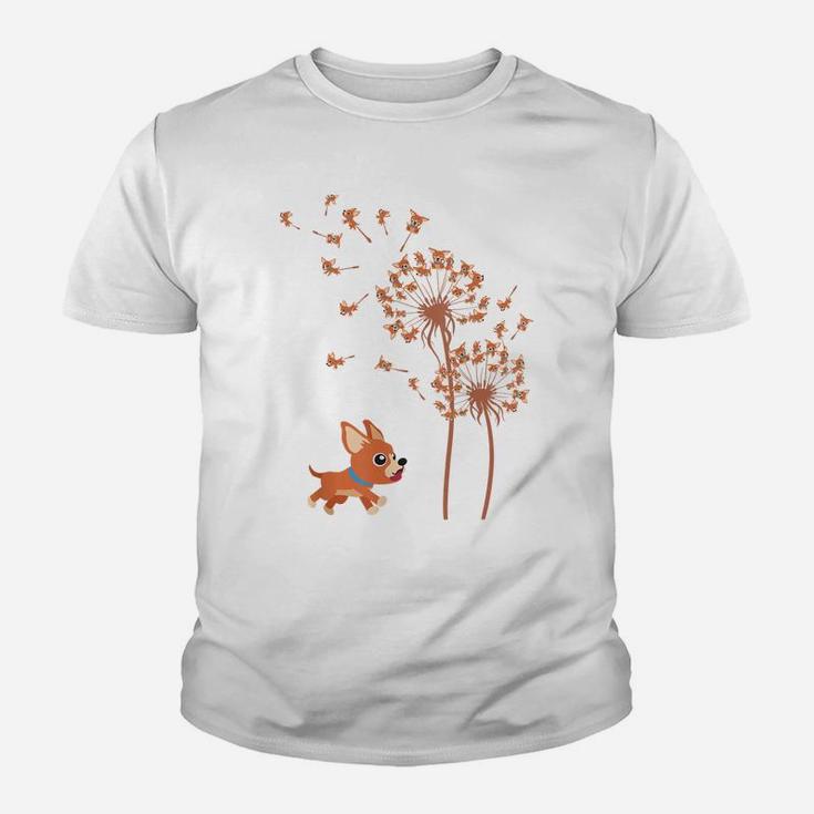 Funny Chihuahua Dandelion Flower Cute Dog Lover Mens Womens Youth T-shirt