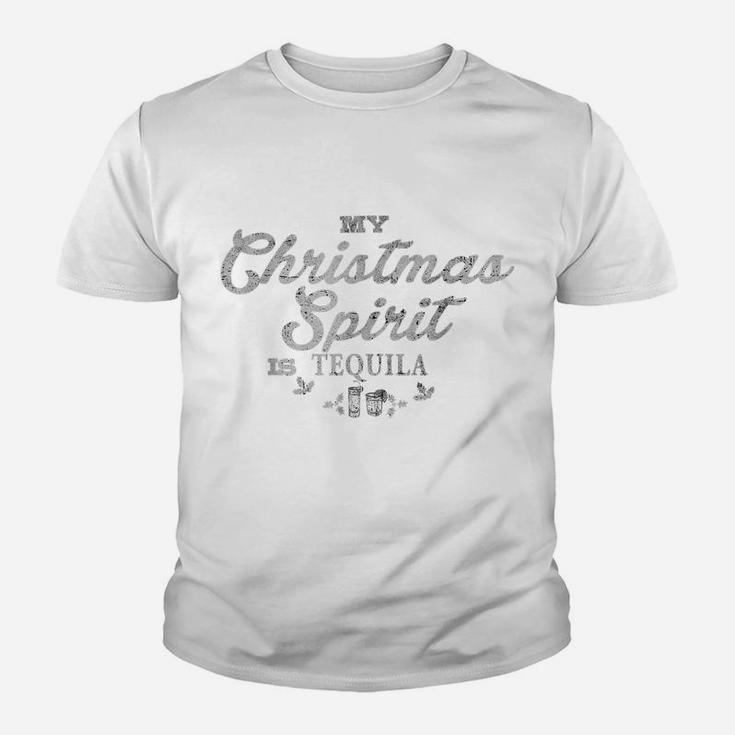 Funny Christmas Drinking Shirt Tequila Liquor Drinker Saying Youth T-shirt