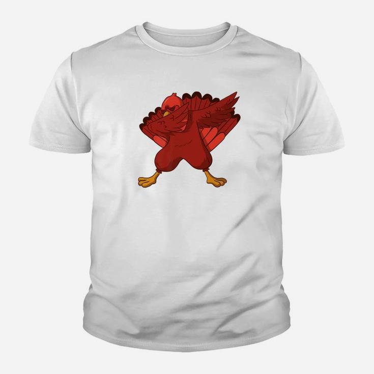 Funny Dabbing Turkey Thanksgiving Kids Boys Girls  Youth T-shirt