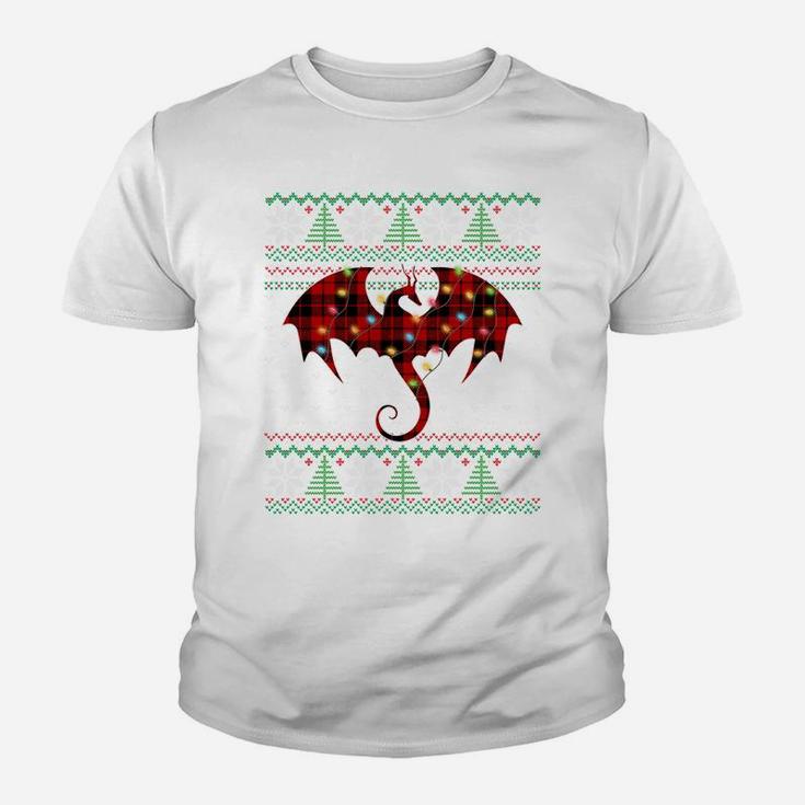 Funny Dragon Ugly Sweater Christmas Animals Lights Xmas Gift Sweatshirt Youth T-shirt