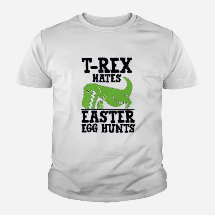 Funny Easter Trex Hates Easter Egg Hunts Youth T-shirt