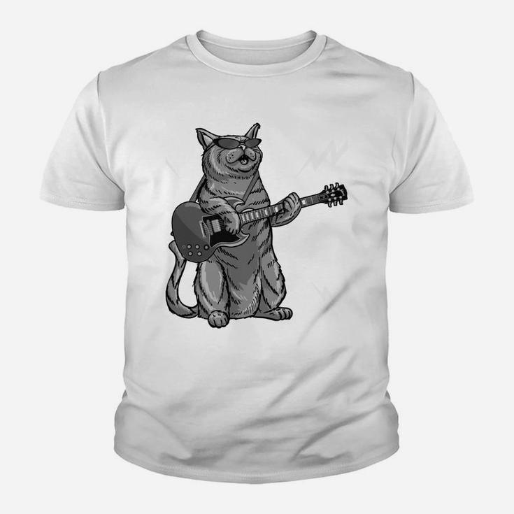 Funny My Cat Listens To Metal Gift For Music Kitten Lovers Youth T-shirt