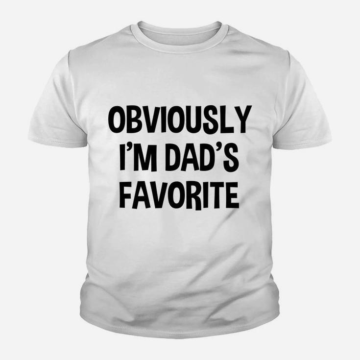 Funny Obviously I'm Dad's Favorite Child Children Siblings Youth T-shirt