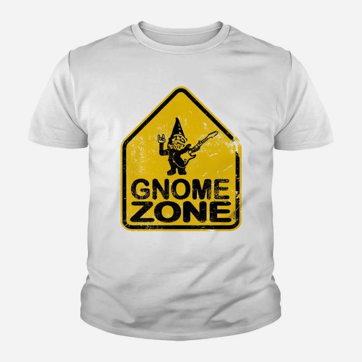 Garden Gnome Rocker Guitar Street Sign Youth T-shirt