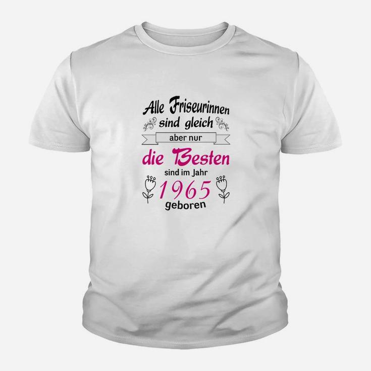 Geburtstags-Kinder Tshirt 1965 für Friseurinnen, Jubiläumsdesign