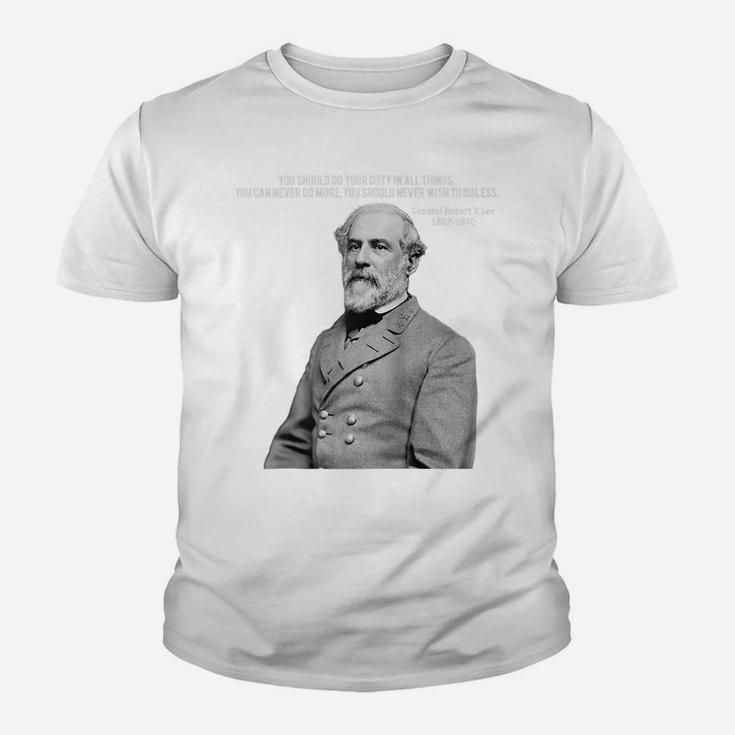 General Robert E Lee Quote T Shirt Raglan Baseball Tee Youth T-shirt