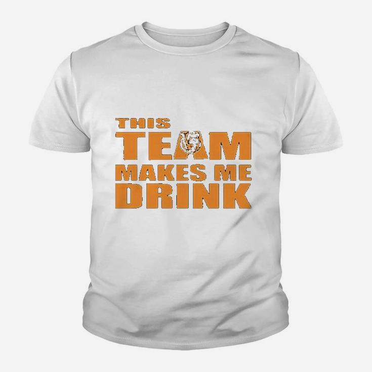 Gildan This Team Makes Me Drink Chicago Navy Youth T-shirt