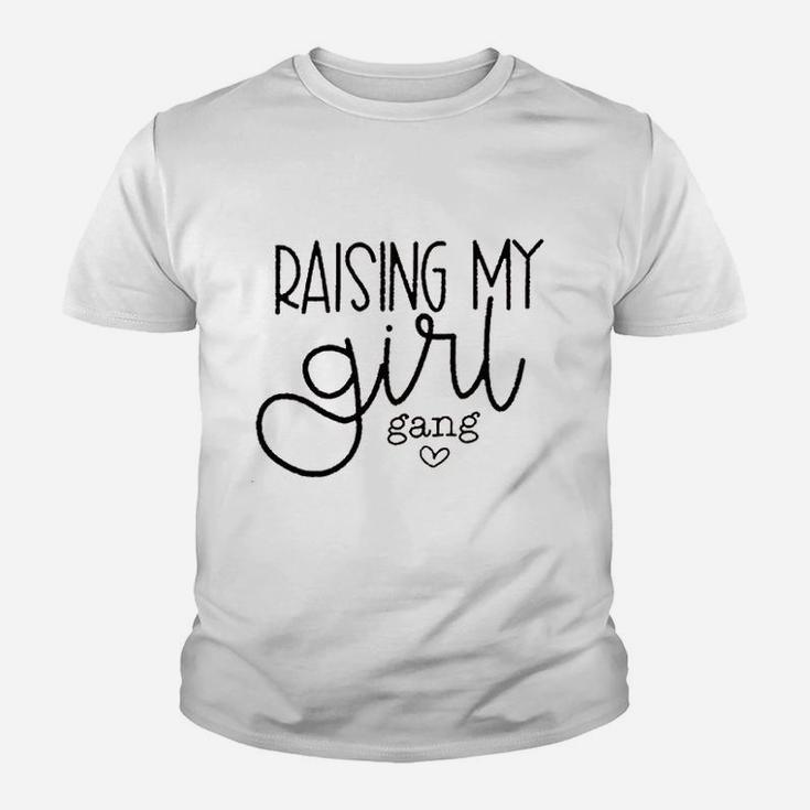 Girl Mom Women Girl Gang Letter Printed Round Youth T-shirt