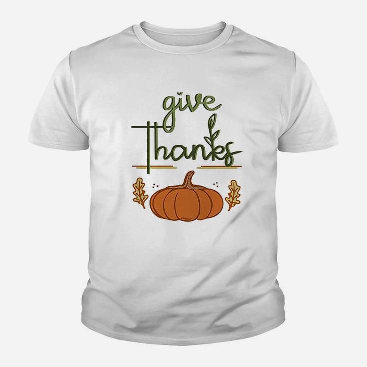 Give Thanks Thanksgiving Youth T-shirt