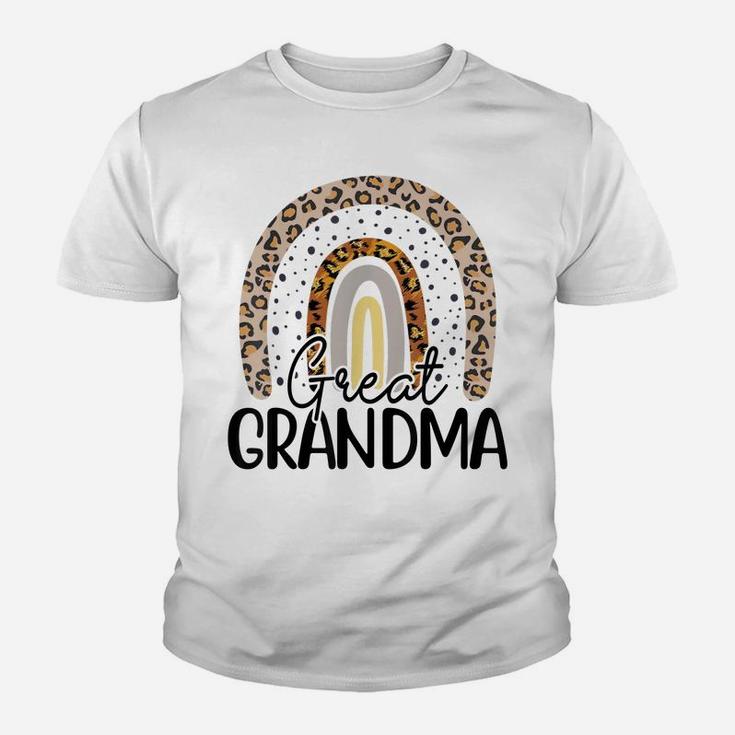 Great Grandma Funny Leopard Boho Rainbow Family Youth T-shirt