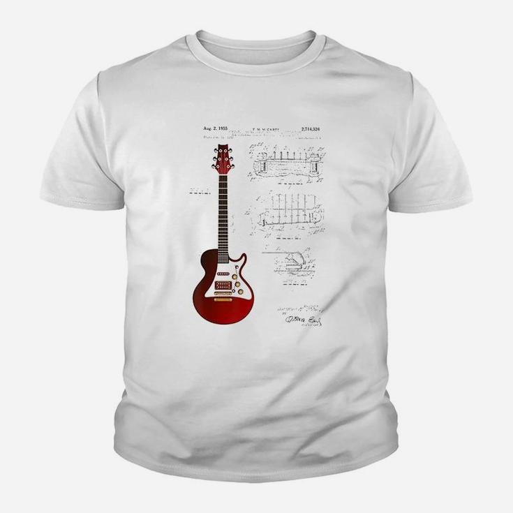 Guitar Patent Guitarist Vintage Guitar Youth T-shirt