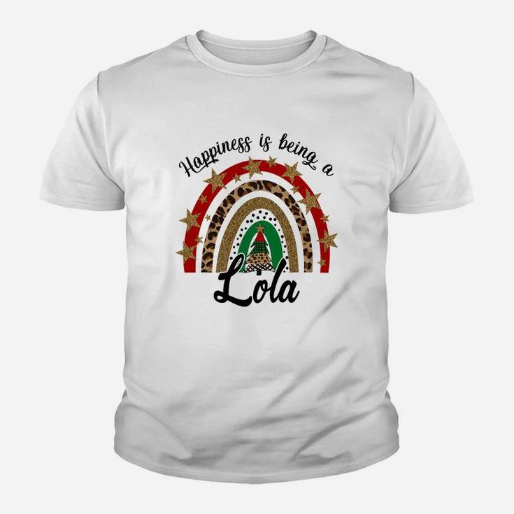 Happiness Is Being A Lola Rainbow - Grandma Gift Sweatshirt Youth T-shirt