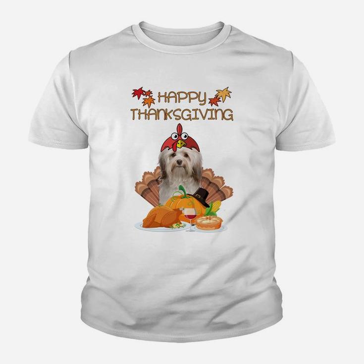 Happy Thanksgiving Day Havanese Gift Dog Funny Turkey Sweatshirt Youth T-shirt