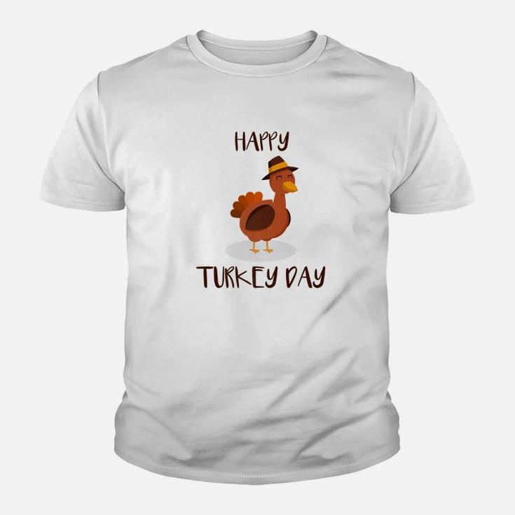 Happy Turkey Day For Kids Boys Girls Turkey Day  Youth T-shirt