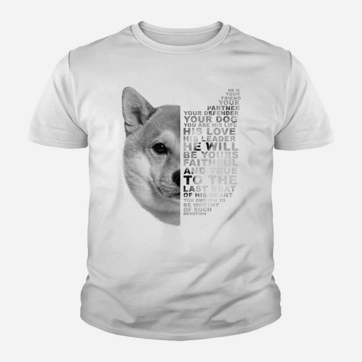 He Is Your Friend Your Partner Your Dog Shiba Inu Fox Dogs Youth T-shirt