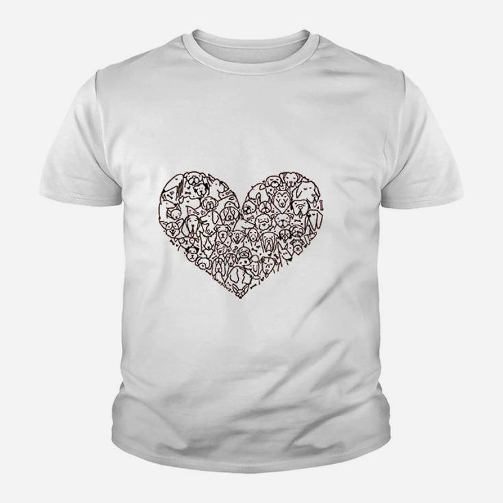 Heart Full Of Dogs Youth T-shirt