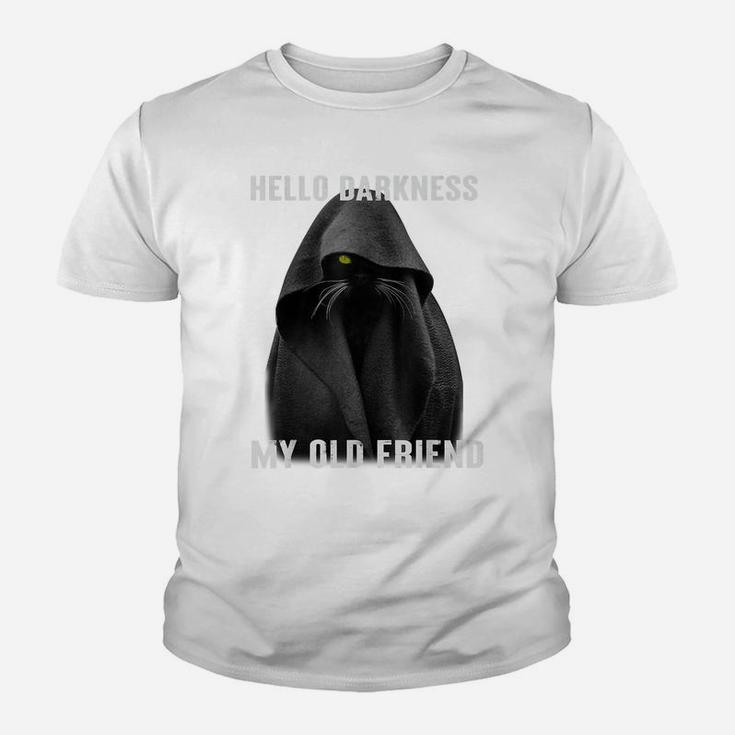 Hello Darkness- My Old Friend- Black Cat Youth T-shirt