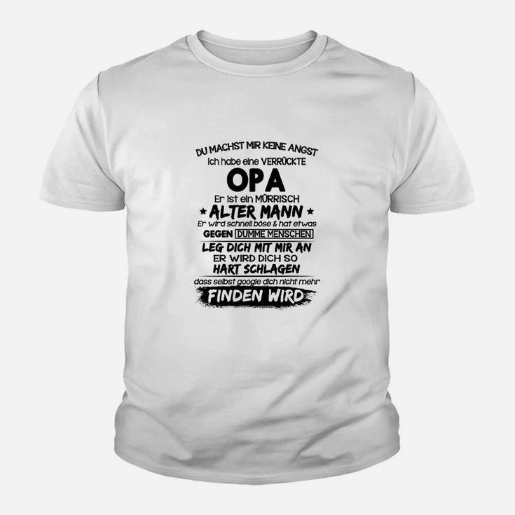 Humorvolles Opa Kinder Tshirt mit Alter Mann Spruch, Geschenkidee für Großväter