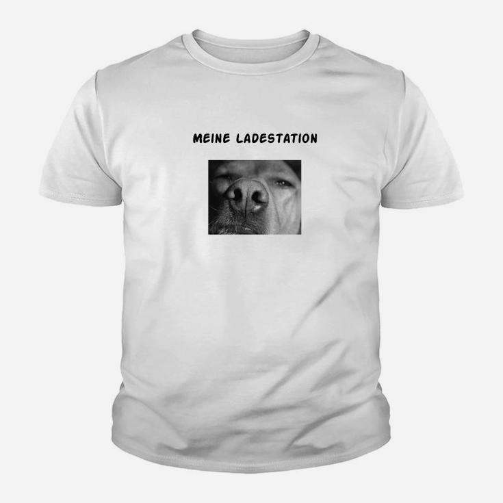 Hundeschnauze Lustiges Kinder Tshirt Meine Ladestation, Witziges Hundeliebhaber Tee